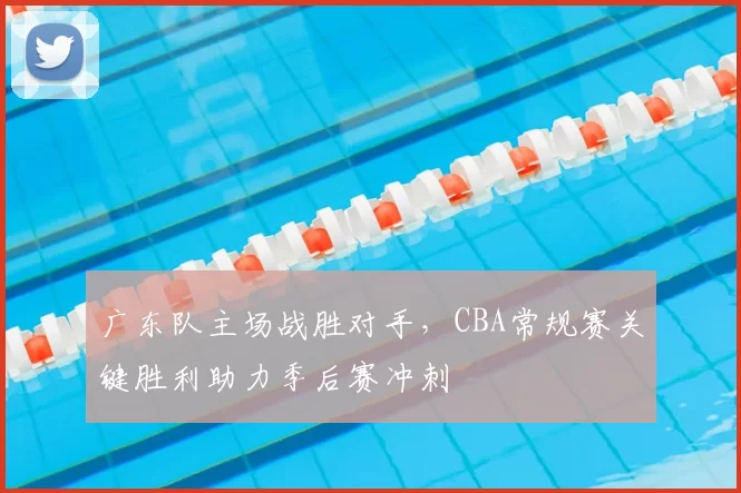 广东队主场战胜对手,CBA常规赛关键胜利助力季后赛冲刺