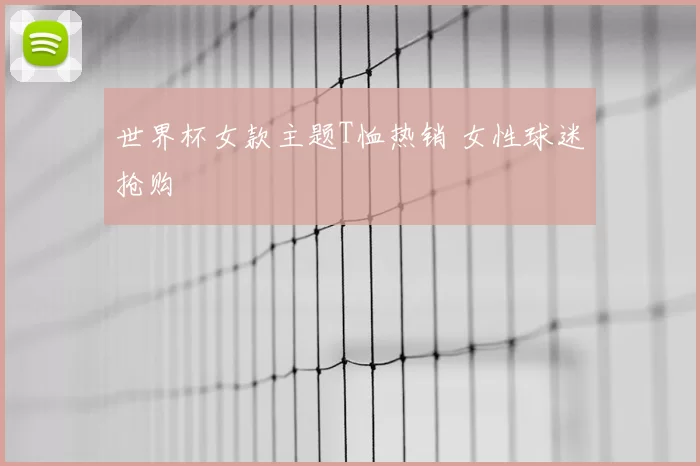 世界杯女款主题T恤热销 女性球迷抢购